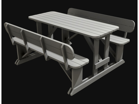 Picknickbank5 3D Model