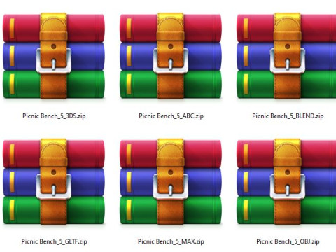 Picknickbank5 3D Model