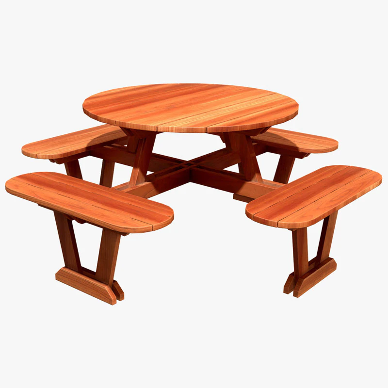 Panca da picnic6 Modello 3D .c4d .max .obj .3ds .fbx .stl .blend 