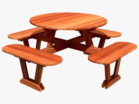 Banco de picnic6 Modelo 3D