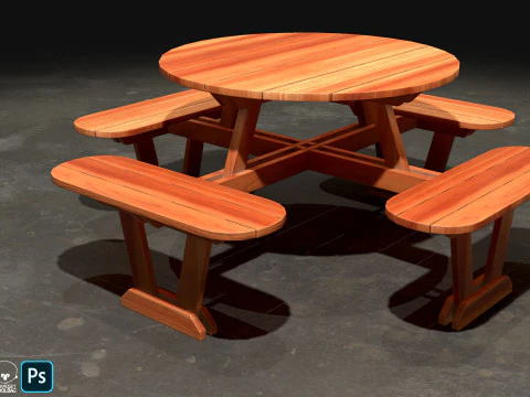 Panca da picnic6 Modello 3D