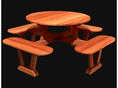 Panca da picnic6 Modello 3D