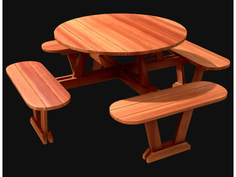 Panca da picnic6 Modello 3D