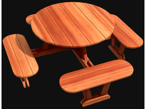 Panca da picnic6 Modello 3D