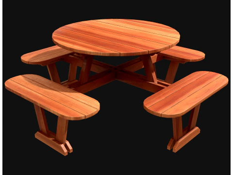 Panca da picnic6 Modello 3D