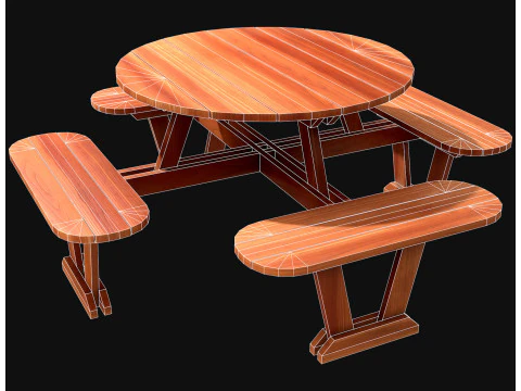 Panca da picnic6 Modello 3D