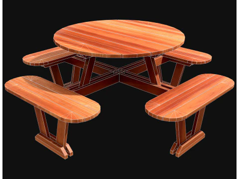 Panca da picnic6 Modello 3D