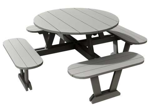 野餐长凳6 3D 模型