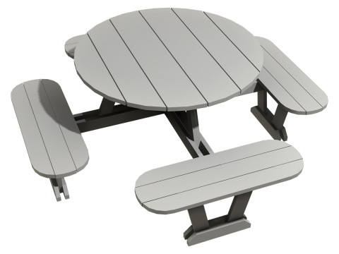 野餐长凳6 3D 模型