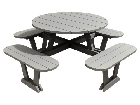 野餐长凳6 3D 模型