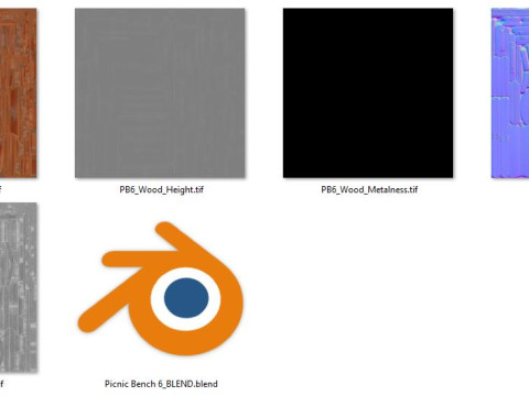 野餐长凳6 3D 模型