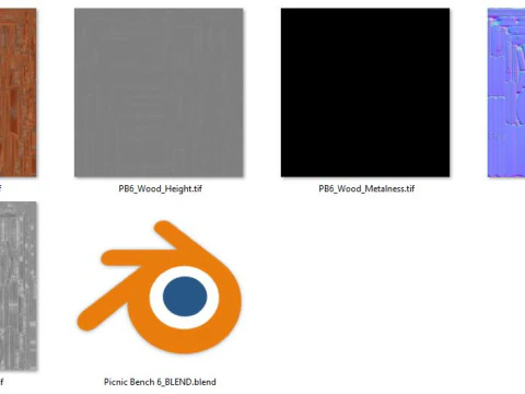 Panca da picnic6 Modello 3D