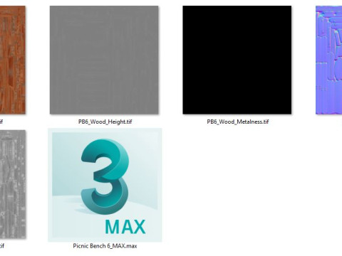 野餐长凳6 3D 模型