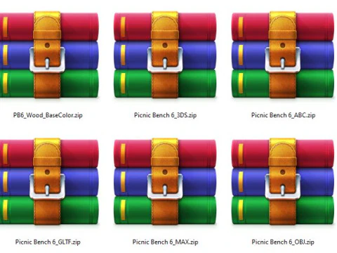 Panca da picnic6 Modello 3D