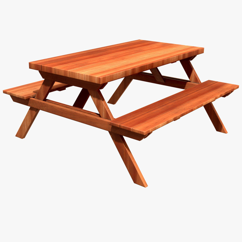 Banco de piquenique7 Modelo 3D .c4d .max .obj .3ds .fbx .stl .blend 