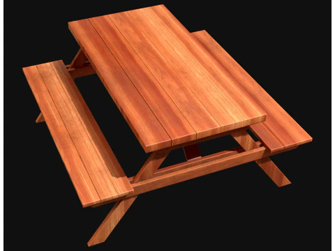 Picnic bench7 3D Model