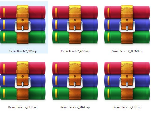 Banco de piquenique7 Modelo 3D