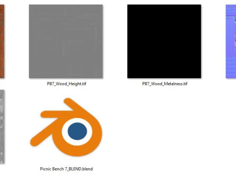 Picnic bench7 3D Model