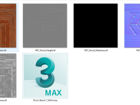 Banco de piquenique7 Modelo 3D