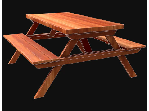 Picnic bench7 3D Model
