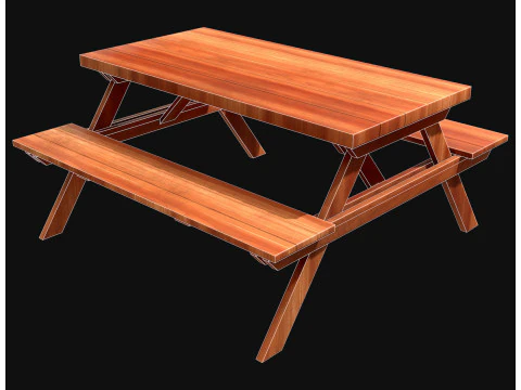 Picnic bench7 3D Model