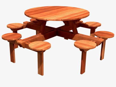 Bangku piknik8 Model 3D