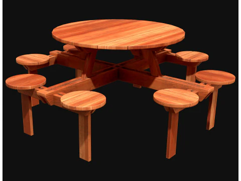 Picnic bench8 3D Model