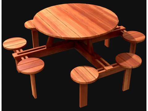 Picnic bench8 3D Model