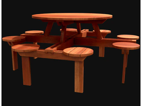 Picnic bench8 3D Model