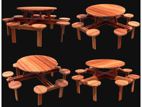 Picnic bench8 3D Model