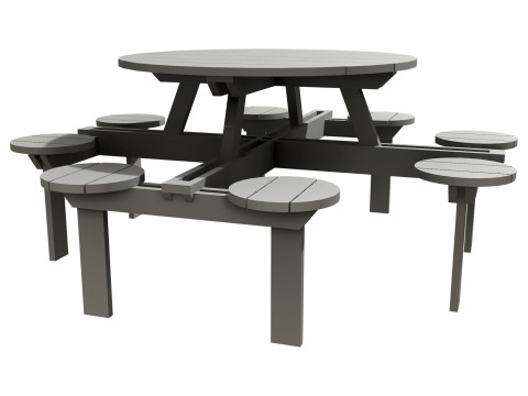 野餐长凳8 3D 模型