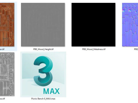 Picnic bench8 3D Model