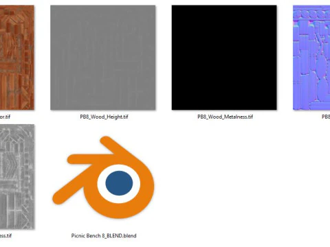 Picnic bench8 3D Model