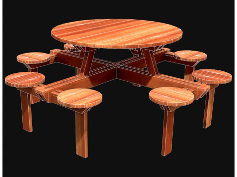 Picnic bench8 3D Model