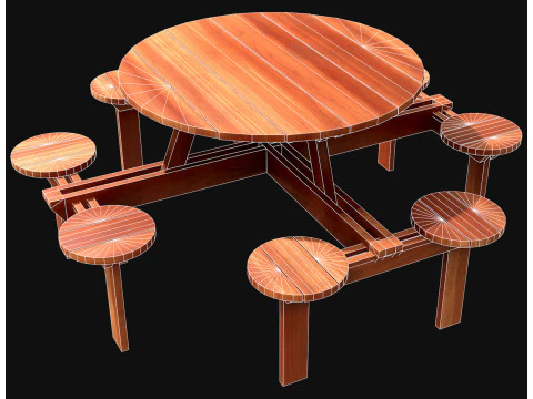 Picnic bench8 3D Model