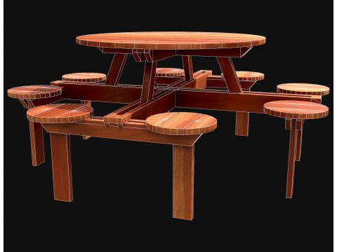 Picnic bench8 3D Model
