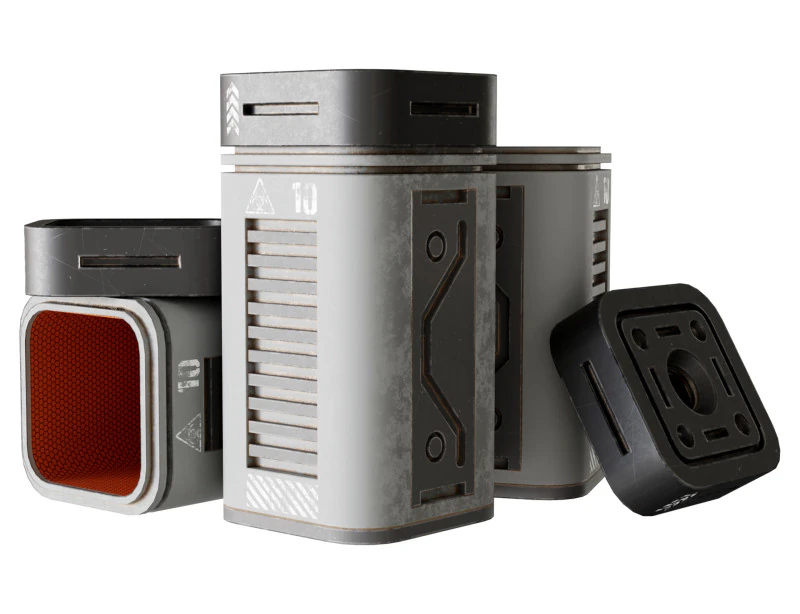 Sci-Fi Crate1 3D Model .c4d .max .obj .3ds .fbx .stl .blend 