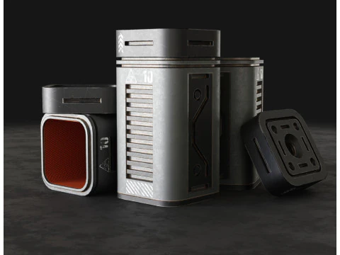 Sci-Fi Crate1 3D Model