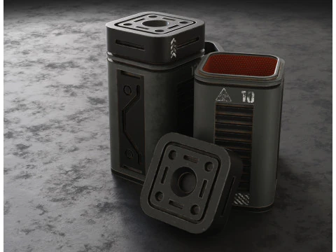 Sci-Fi Crate1 3D Model