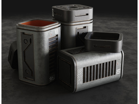 Cassa di fantascienza1 Modello 3D