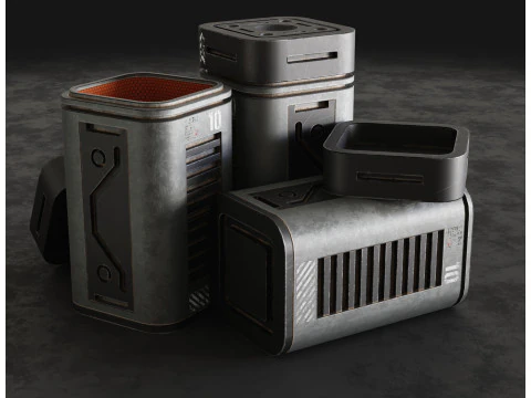Sci-Fi Crate1 3D Model