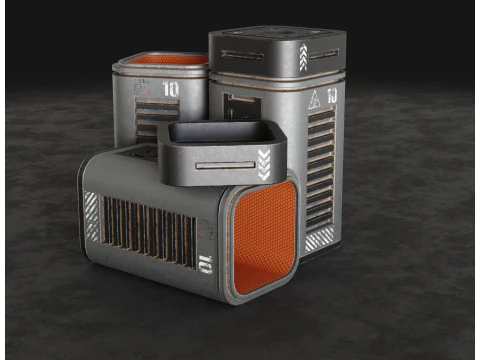 Sci-Fi Crate1 3D Model