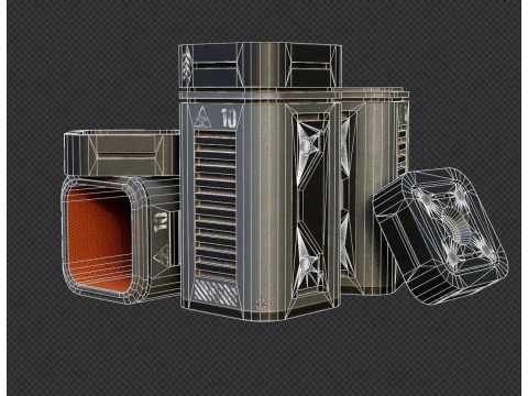 Sci-Fi Crate1 3D Model