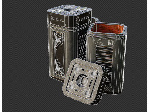 Cassa di fantascienza1 Modello 3D