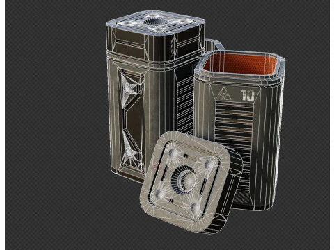 Sci-Fi Crate1 3D Model