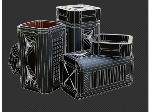 Cassa di fantascienza1 Modello 3D