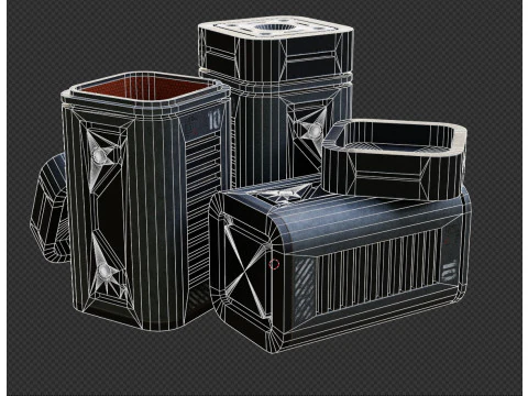 Sci-Fi Crate1 3D Model