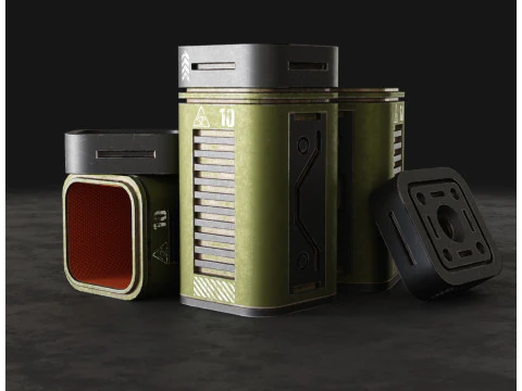 Sci-Fi Crate1 3D Model