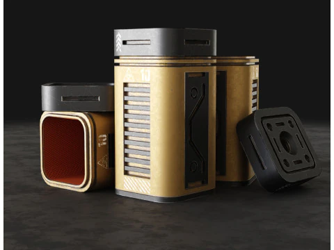 Sci-Fi Crate1 3D Model