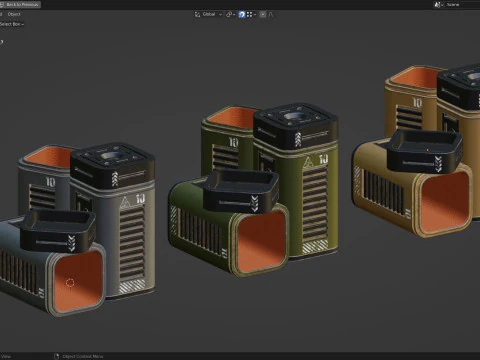Sci-Fi Crate1 3D Model